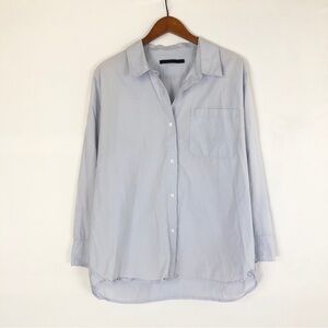 Jenni Kayne Boyfriend Shirt French Blue Size XL Button Down